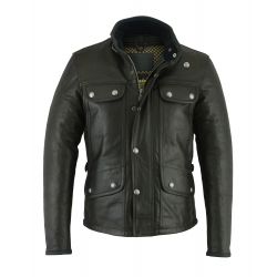 Le Monte Carlo Leather retro jacket(Black) - Original Driver