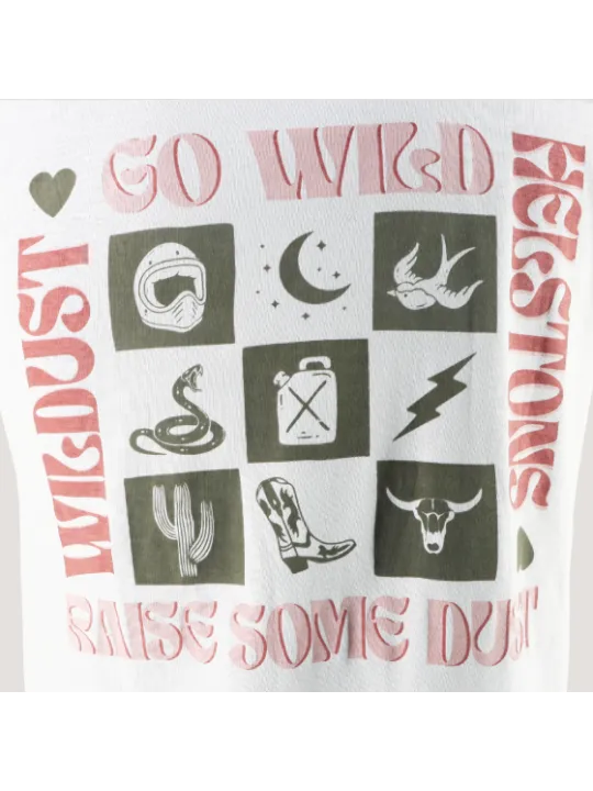 T-Shirt Go Wild Blanc - Helstons
