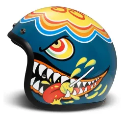 Casco da moto jet Retro Lollipop - Dmd