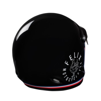 Casque jet vintage ST520 Signature noir Felix helmet