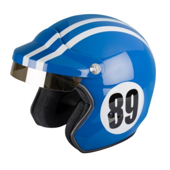 Casque jet vintage ST520 Monte Carlo bleu de france Felix helmet