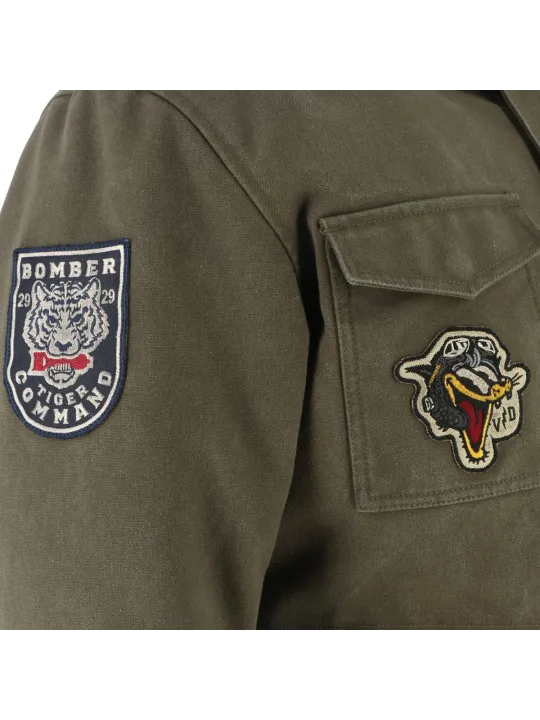 Warrior Cotton-Canvas Jacke - Helstons x Von Dutch