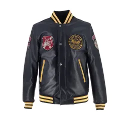 Blouson Collegian Cuir Rag - Helstons x Von Dutch