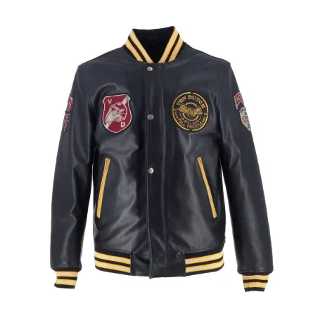 Giacca Collegian Cuir Rag - Helstons x Von Dutch
