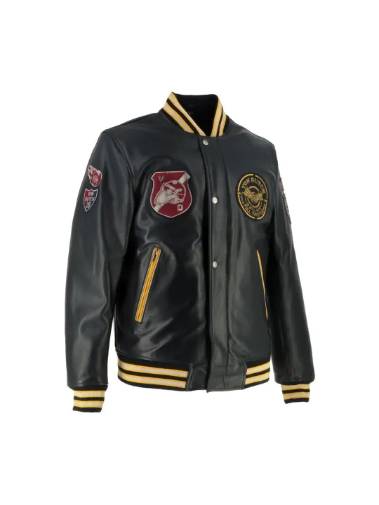 Jacket Collegian Cuir Rag - Helstons x Von Dutch