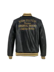 Jacket Collegian Cuir Rag - Helstons x Von Dutch