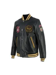 Chaqueta Collegian Cuir Rag - Helstons x Von Dutch