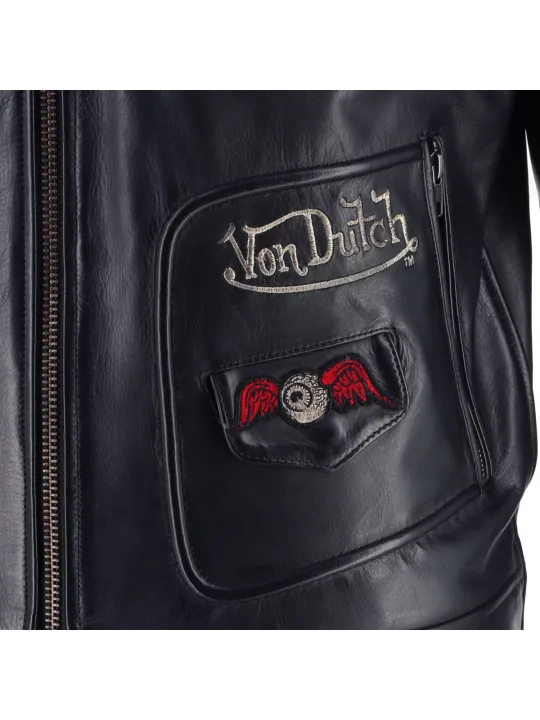 Blouson Coliseum Cuir Rag - Helstons x Von Dutch