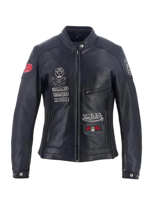 Blouson Femme Pretty Cuir Soft - Helstons x Von Dutch