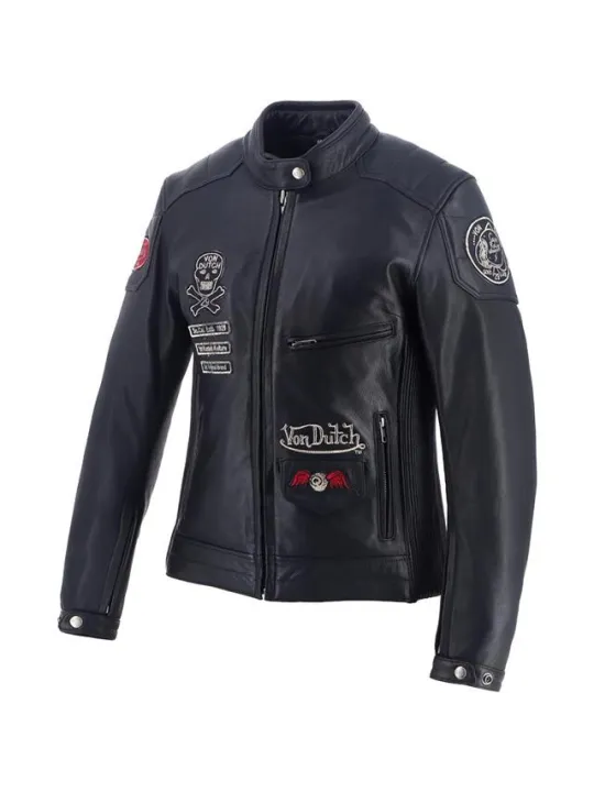 Pretty Soft Lederjacke für Frauen - Helstons x Von Dutch
