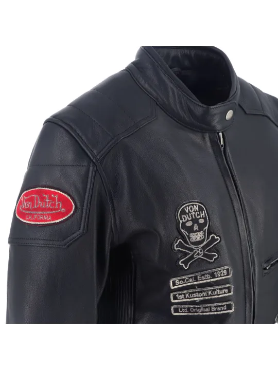 Blouson Femme Pretty Cuir Soft - Helstons x Von Dutch