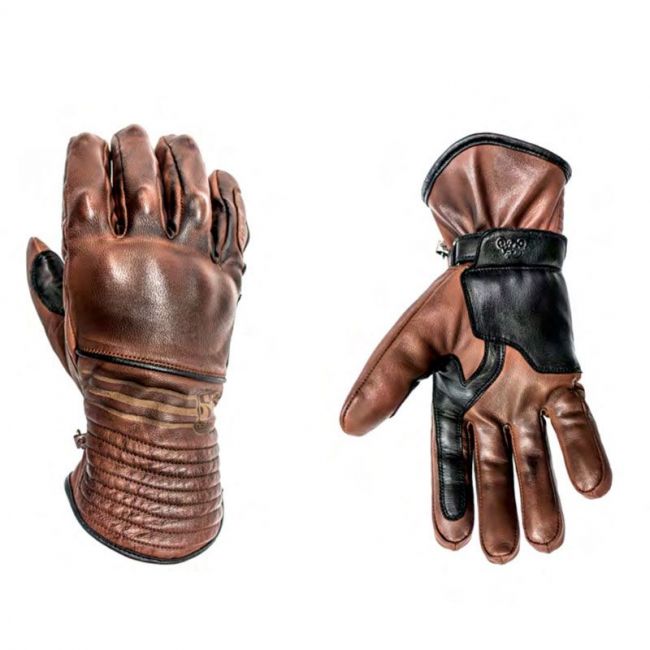 Motorbike Motorcycle Gloves Leather Waterproof Thermal Winter Summer Vented Mens Brown 