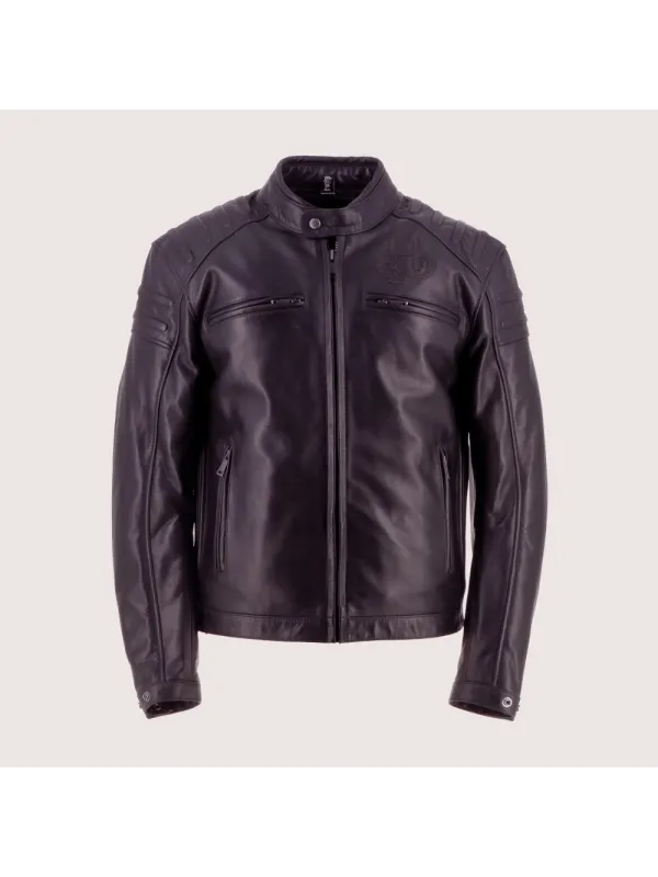Jacket Bomb Leather Natural - Helstons