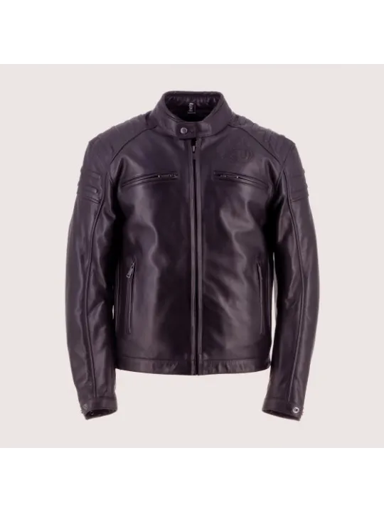 Jacket Bomb Leather Natural - Helstons