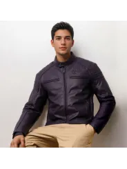 Chaqueta Bomb Leather Natural - Helstons