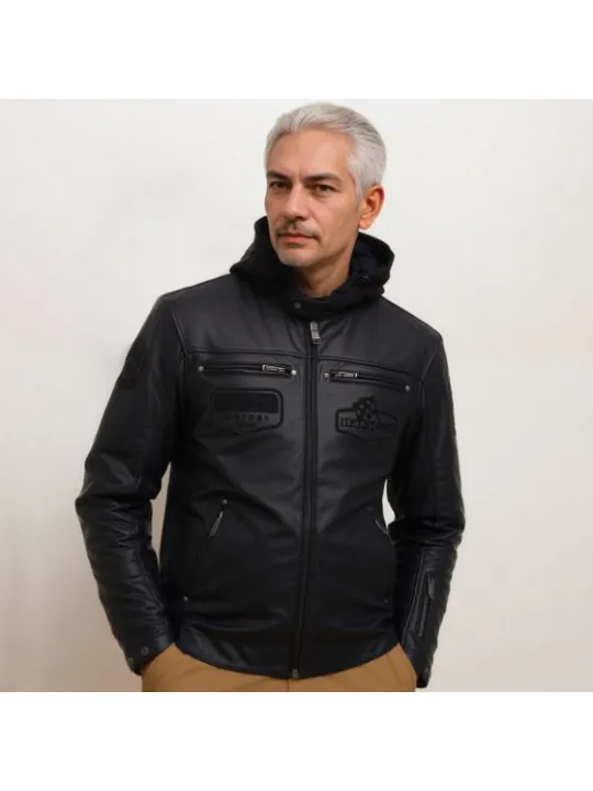 Chaqueta Rival Cuir Naturel - Helstons