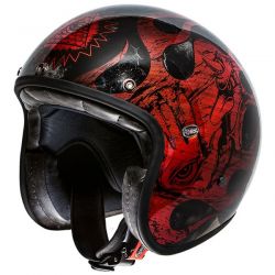 Le Petit Open Face Helmet Red Chromed Bd - Premier
