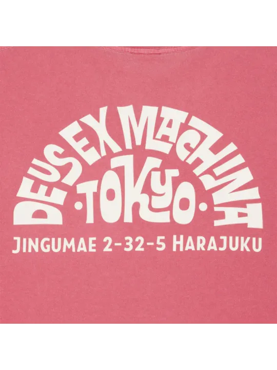 T-Shirt Tokyo Address Tee Melon Red - Deus Ex Machina
