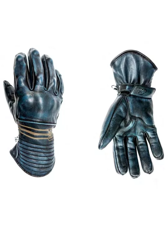 Guantes del jinete de la motocicleta del cuero-HELSTONS