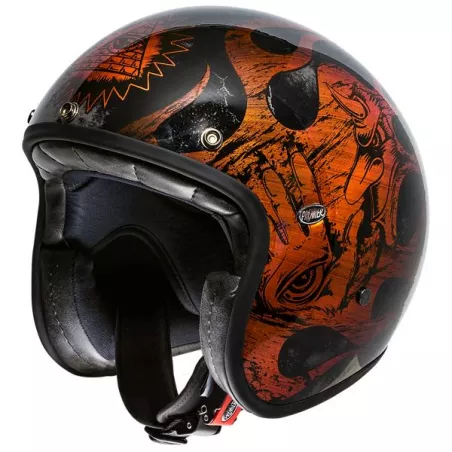 Motorradhelm JET LITTLE CHROMED BD ORANGE - PREMIER