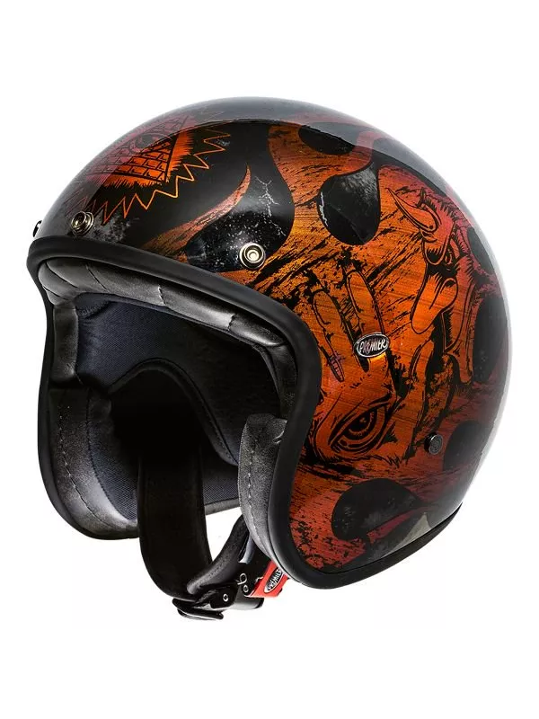 Capacete Jet Le Petit Bd Orange Chromed - Premier