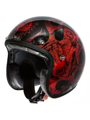 Le Petit Open Face Helmet Red Chromed Bd - Premier