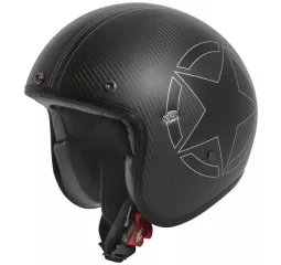 MOTOCICLETA casco jet PEQUEÑA ESTRELLA DE CARBONO BM - PRIMERA