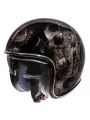 VINTAGE Motorradhelm JET BLACK CHROMED BD - PREMIER