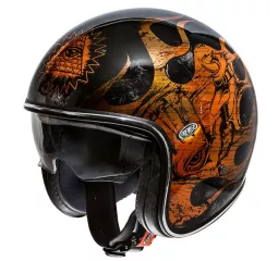 VINTAGE MOTO CASCO JET BD ORANGE CROMATO - PREMIER