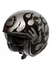 VINTAGE MOTO CASCO JET BD TITANIO - PREMIER