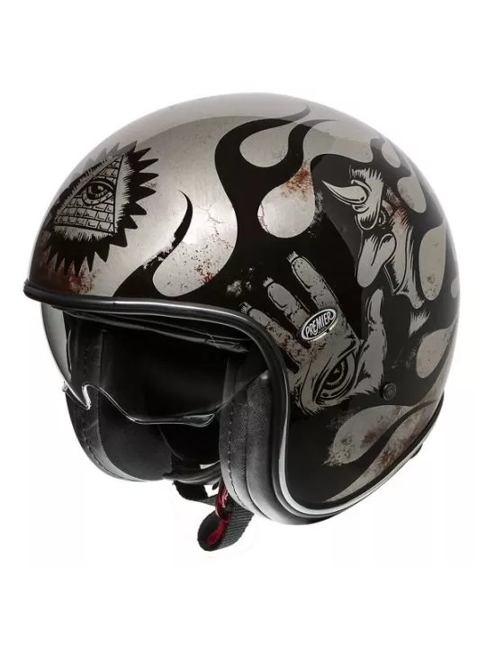VINTAGE Motorradhelm JET BD TITANIUM - PREMIER