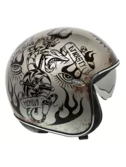Casque Moto Jet Vintage Bd Titanium - Premier