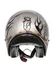 Casque Moto Jet Vintage Bd Titanium - Premier