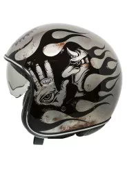 Motocicleta del vintage casco jet BD TITANIO - PREMIER