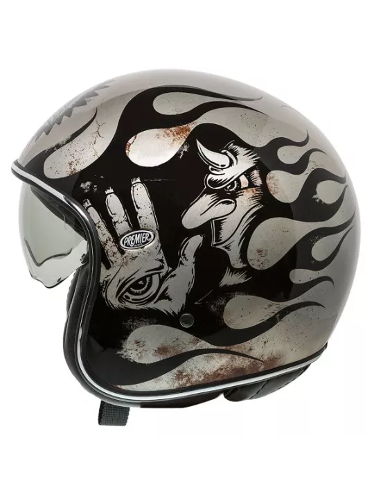 Capacete Jet Vintage Bd Titanium - Premier