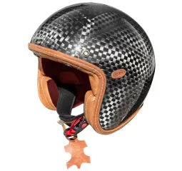 Capacete Jet Vintage Classic Carbon Tech Limited Edition - Premier