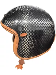 Casque Moto Jet Vintage Classic Carbon Tech Limited Edition - Premier