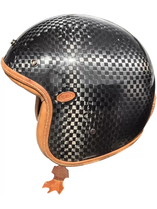 Capacete Jet Vintage Classic Carbon Tech Limited Edition - Premier