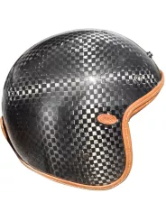 Casque Moto Jet Vintage Classic Carbon Tech Limited Edition - Premier