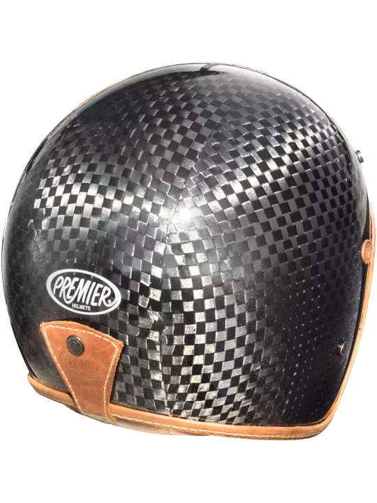 Casque Moto Jet Vintage Classic Carbon Tech Limited Edition - Premier