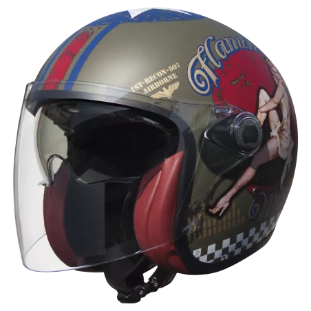 Vangarde Pinup Military Bm Open Face Helmet - Premier