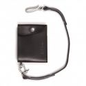 Portemonnaie Mini Wallet Leder + Spitze-Schwarz-Uhr-HELSTONS