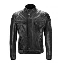 LEATHER JACKET BROOKLANDS ANTIQUE BLACK-BELSTAFF