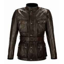 CHAQUETA TRIALMASTER PRO PIEL BLACKBROWN-BELSTAFF