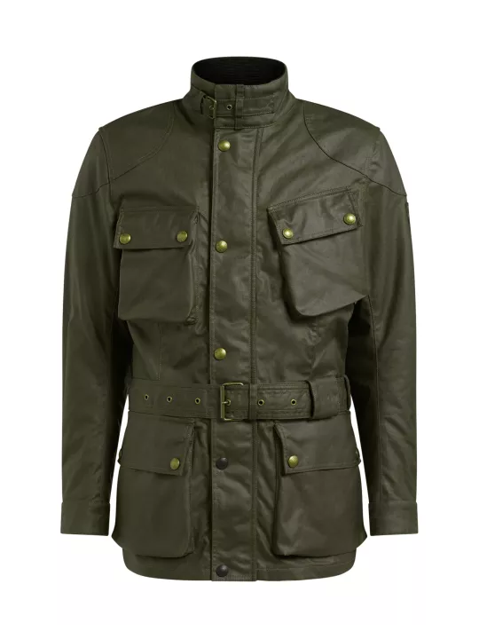 Casaco Trialmaster Pro Wax10Oz Olive Green-Belstaff