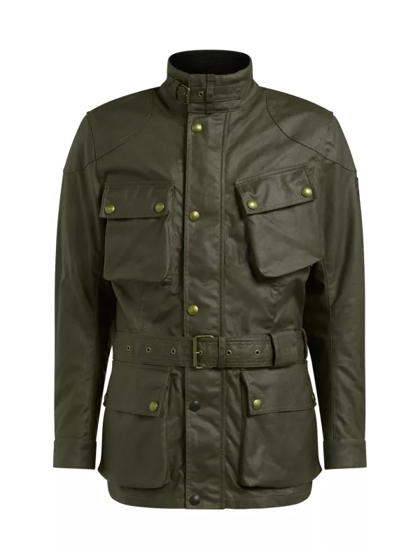 Casaco Trialmaster Pro Wax10Oz Olive Green-Belstaff