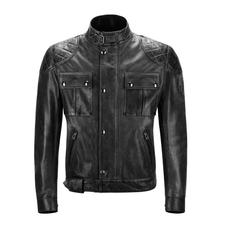LEATHER JACKET BROOKLANDS ANTIQUE BLACK-BELSTAFF
