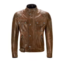 Blouson Brooklands Cuir Burnt Cuero - Belstaff