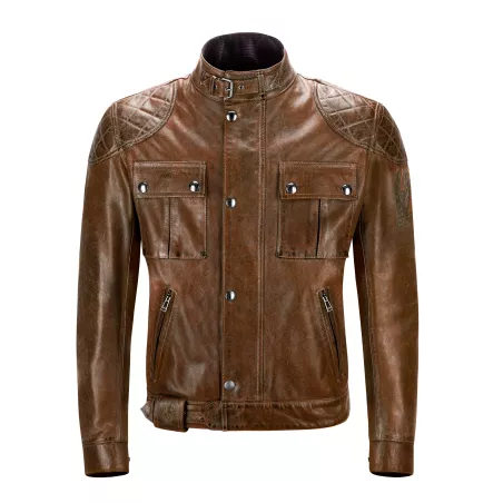 GIUBBOTTO BROOKLANDS DI PELLE BURNT CUERO-BELSTAFF