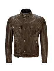 Brooklands Lederjacke Schwarz/Braun - Belstaff